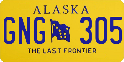 AK license plate GNG305