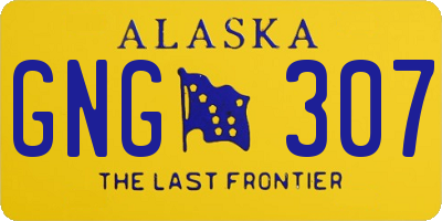 AK license plate GNG307