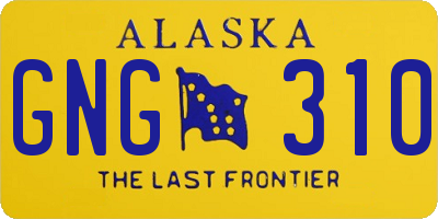 AK license plate GNG310