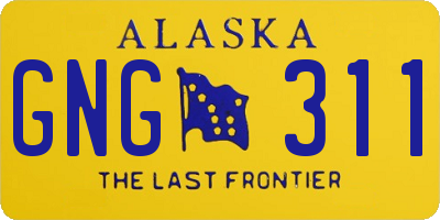 AK license plate GNG311