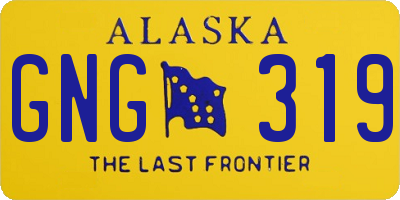 AK license plate GNG319