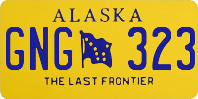 AK license plate GNG323