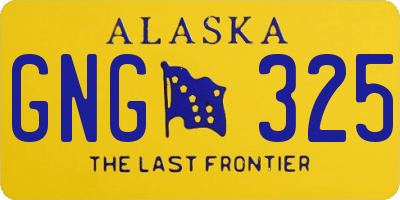 AK license plate GNG325