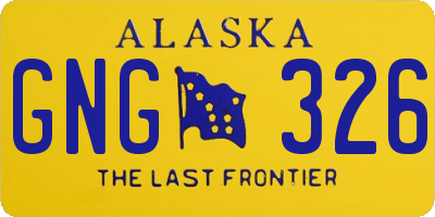 AK license plate GNG326