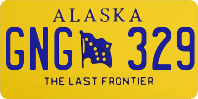 AK license plate GNG329