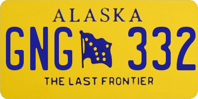 AK license plate GNG332