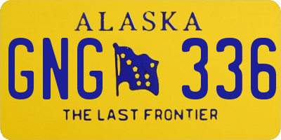 AK license plate GNG336