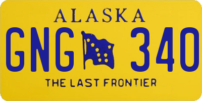 AK license plate GNG340
