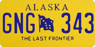 AK license plate GNG343