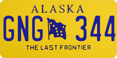 AK license plate GNG344