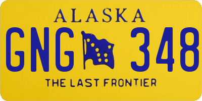 AK license plate GNG348