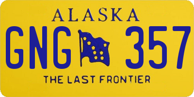 AK license plate GNG357