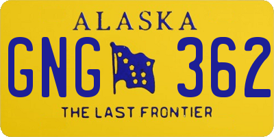 AK license plate GNG362