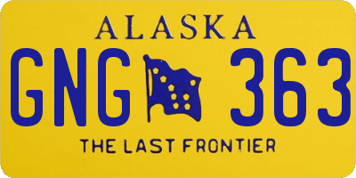 AK license plate GNG363