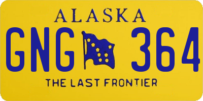 AK license plate GNG364