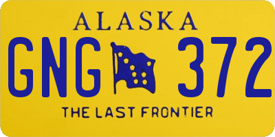 AK license plate GNG372