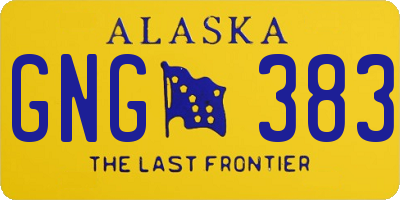 AK license plate GNG383