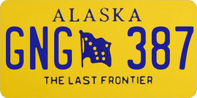 AK license plate GNG387