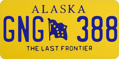 AK license plate GNG388