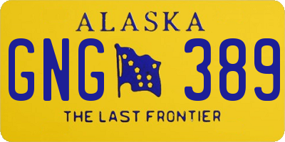 AK license plate GNG389