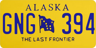 AK license plate GNG394