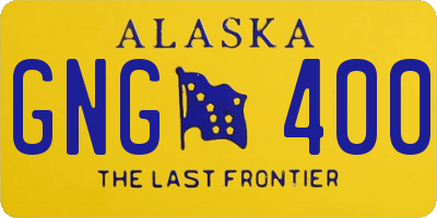 AK license plate GNG400