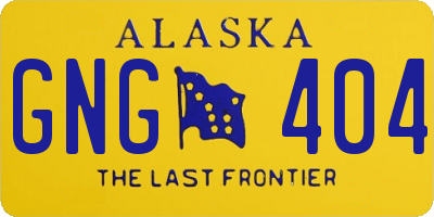 AK license plate GNG404