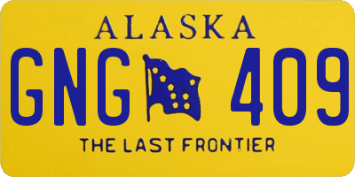 AK license plate GNG409