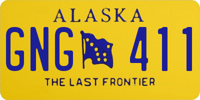 AK license plate GNG411