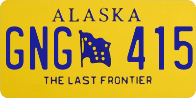AK license plate GNG415