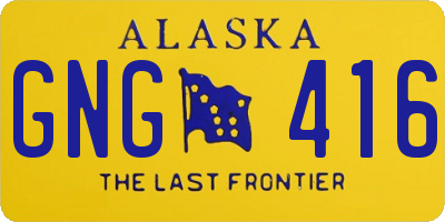 AK license plate GNG416