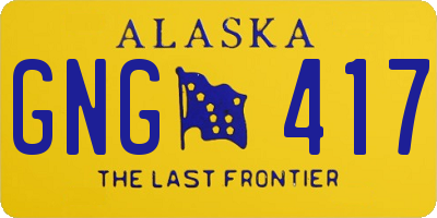 AK license plate GNG417