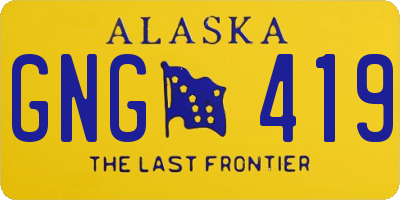 AK license plate GNG419