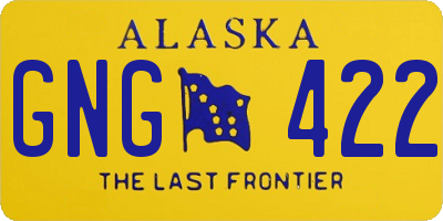 AK license plate GNG422