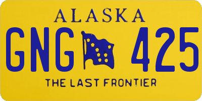 AK license plate GNG425