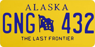 AK license plate GNG432