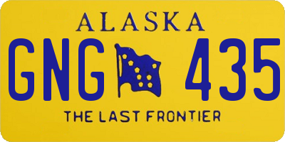 AK license plate GNG435