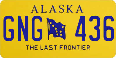 AK license plate GNG436
