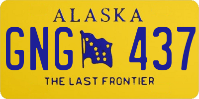 AK license plate GNG437