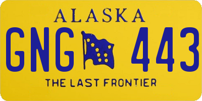 AK license plate GNG443