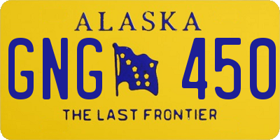 AK license plate GNG450