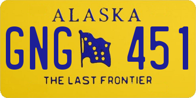 AK license plate GNG451