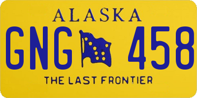 AK license plate GNG458