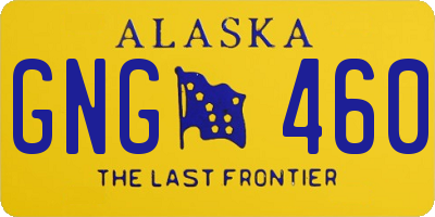 AK license plate GNG460