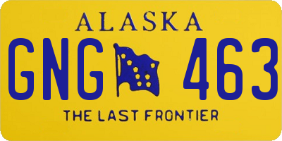 AK license plate GNG463