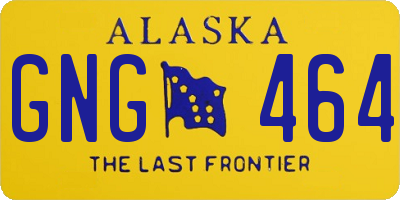 AK license plate GNG464