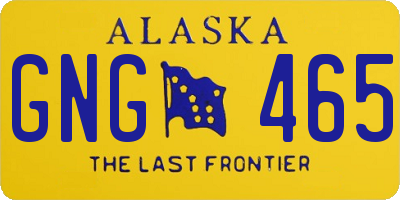 AK license plate GNG465