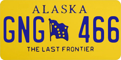 AK license plate GNG466