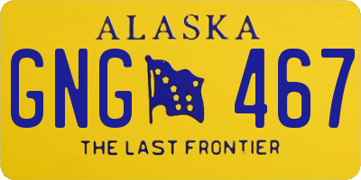 AK license plate GNG467