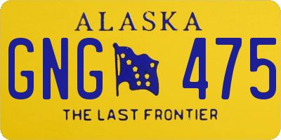 AK license plate GNG475